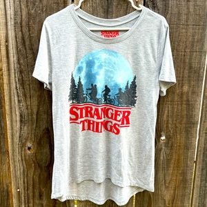 Stranger Things hi-lo tee shirt